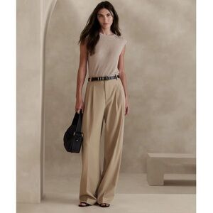 Banana Republic Vasto Wide-leg Italian Wool Pant size 10